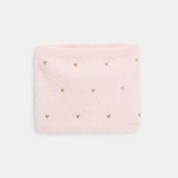 سنود مطرز بالقلوب الوردية للبنات